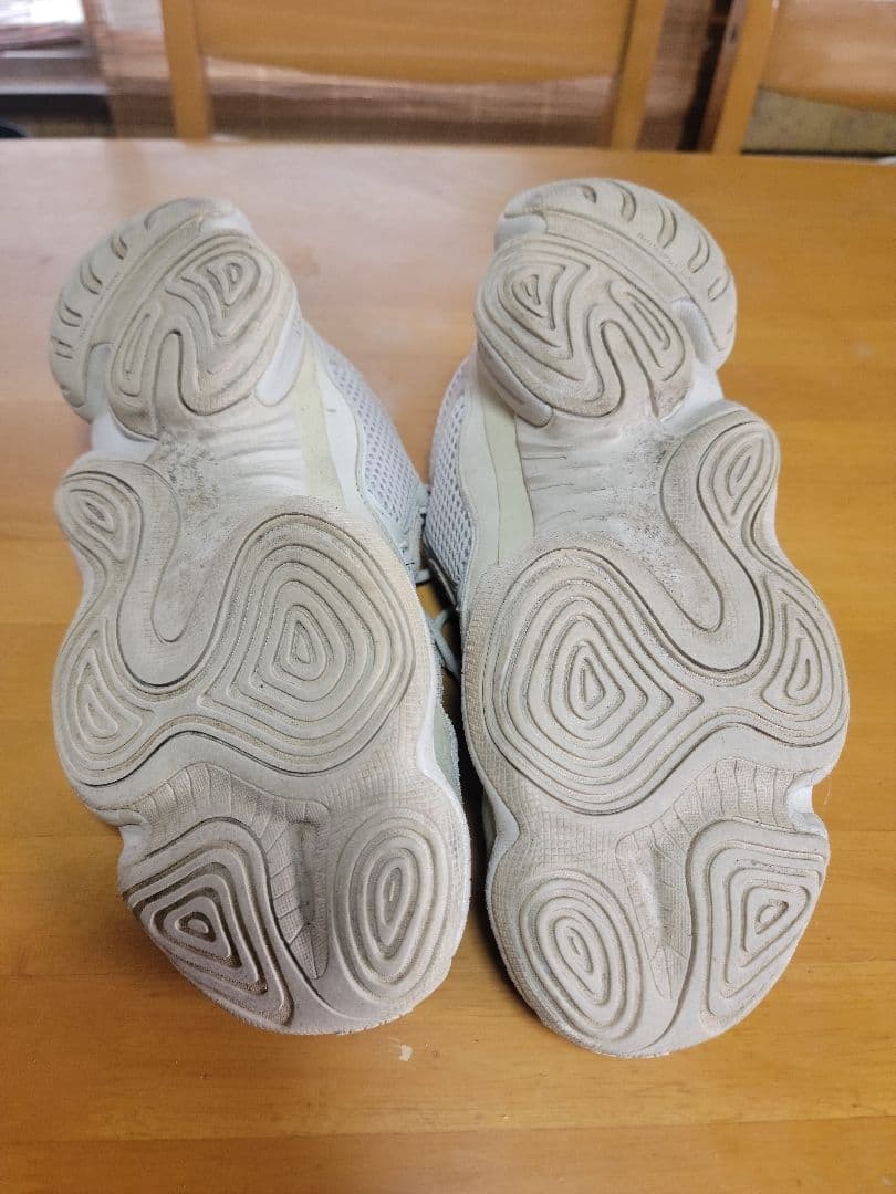 Adidas Yeezy 500 Blush Gray Suede Mesh Sneakers Thick Sole Used thumbnail 5