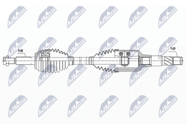 NTY NPW-CH-112 Antriebswelle Vorne Rechts FüR Tesla-image