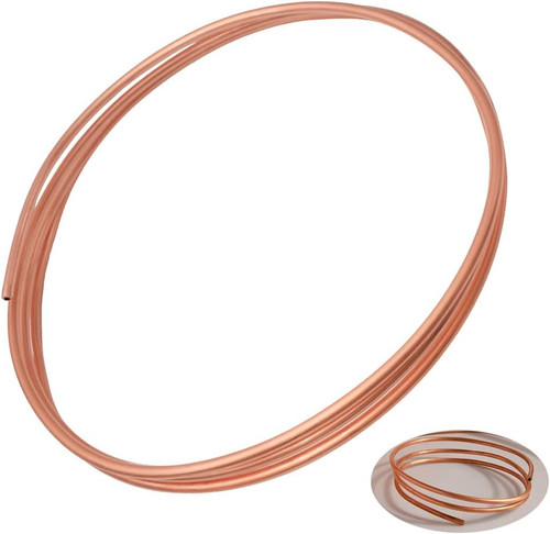 Pure Copper Tubing 1/4" OD × 3/16" ID × 3FT Length Refrigeration Tubing Soft Coi