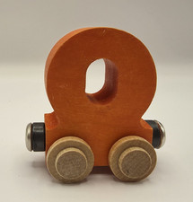 O Orange Alphabet Letter Wooden Car Thomas  Brio Compatible Name Train Vermont