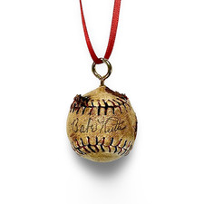 Babe Ruth Replica Autograph Miniature Baseball Christmas Ornament Sandlot Style