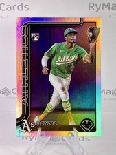 Denzel Clarke RC 2025 Topps Baseball Update #US14 Base Rainbow Foil Oakland A’s