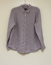 Quince 100% European Linen Long Sleeve Shirt Vintage Pink chambray Size Xl 