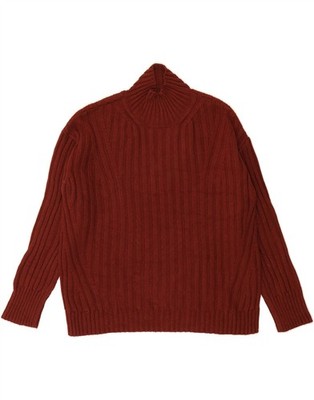 Massimo Dutti Damen Rollkragenpullover Pullover UK 10 Small weinrot CP03