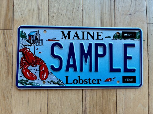 2012 Maine Lobster Sample License Plate