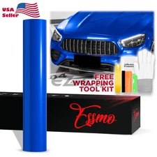ESSMO PET Super Gloss Metallic Intense Blue Vehicle Vinyl Wrap Decal Like Paint