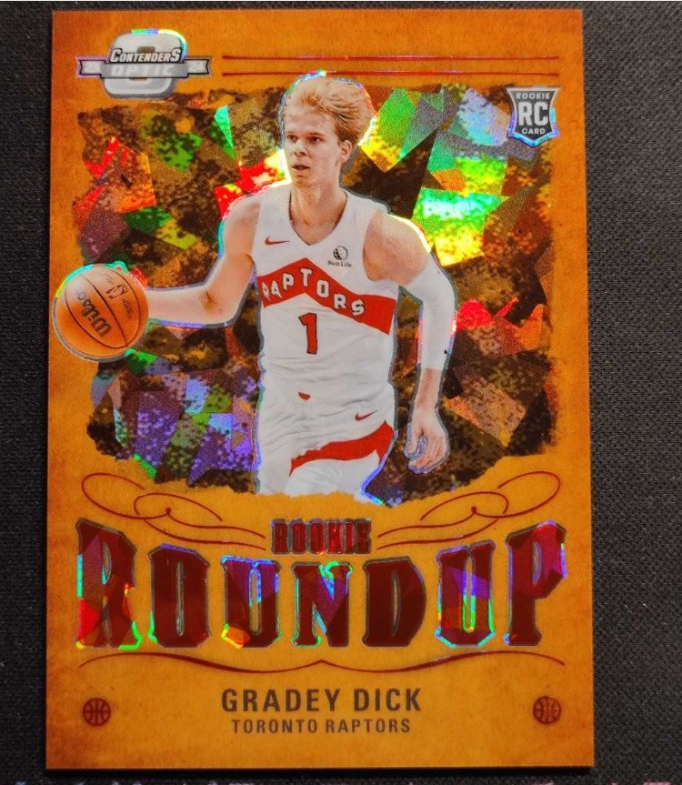 Gradey Dick 2023-24 Contenders Optic Rookie Roundup Red Ice Prizm 074/175 RC