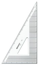 Westcott Grid Triangle, 12", 30/60 Degree, Transparent T-5M Multicolor