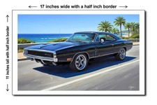 1970 Dodge Charger 500 - 11x17 Poster Art Print