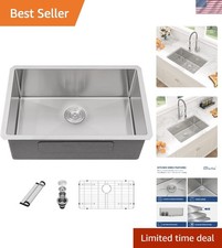 Undermount Kitchen Sink - x 18 Kitchen Sink Undermount Single Bowl 16 Gauge S...