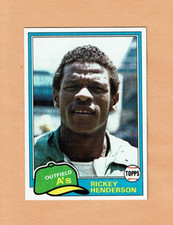 1981 Topps 261 Rickey Henderson Oakland Athletics NM-MT or Better
