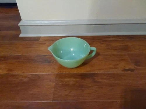 Vintage Fire King Ware Jadeite Green Large Measuring Cup With Handle 7 1/2"