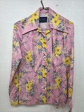 New Women  s Panhandle Slim Pink floral Long Sleeve Pearl Snap 10/32 KK-11