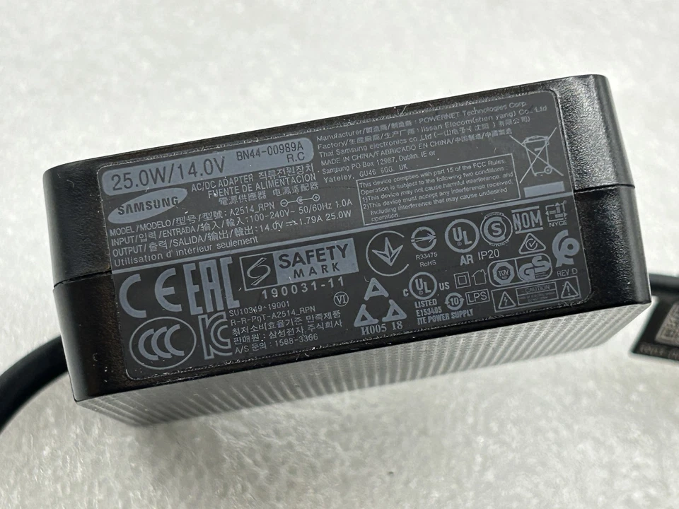 Monitor Original Samsung A2514_RPN BN44-00989A 25W/14V 1.79A Adaptador AC/DC y Cable Foto 4 de 4