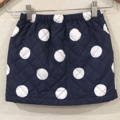 Gymboree Girls Sz 5 Skirt Polka Dot Pull On Quilted Polka Dot Winter - Picture 2 of 5