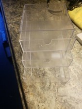 Acrylic Clear 3 Drawer Cosmetics Jewelry Makeup Organizer 6.5in cube