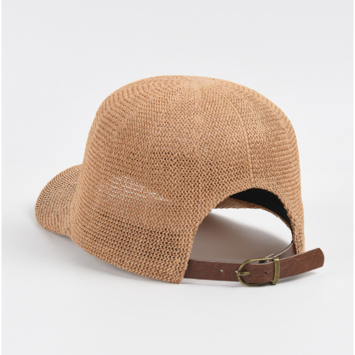 Men Women Unisex Straw Baseball Cap Hat Hollow Adjustable Breathable