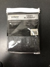 Eclipse Charcoal Blackout Curtain, 95"L x 40"W