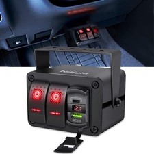 Nilight 2 Gang Rocker Switch Box 12V SPST ON Off Toggle Switch PD Type C and QC