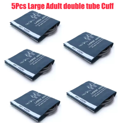 5Pcs large adult blood pressure cuff Reusable NIBP cuff double tube cir 33-47cm