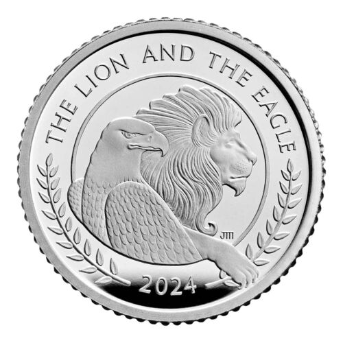 2024 G. Britain Silver Mercanti's Lion and Eagle Fractional 4 Coin Set OGP & COA - Picture 9 of 10