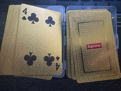 Supreme Gold Foil Playing Cards Brand New Reflective