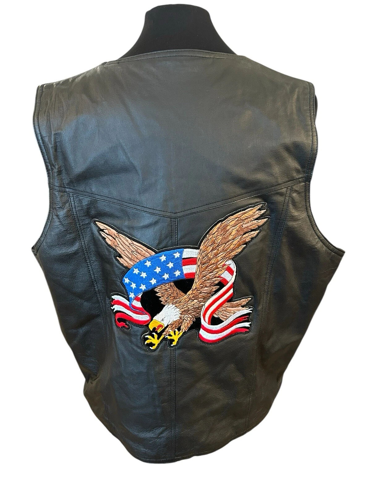 Bikers Dream Apparel Leather Vest Mens 52 DESIGNED IN THE USA