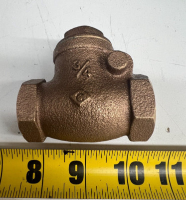 3/4'' Stockham B320VC Swing Check Valve Brass 200 WOG Female IPS Connections 125#