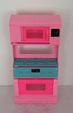 Vintage 1994 Mattel Barbie Kitchen Microwave Oven Stove Range  So Much to Do  