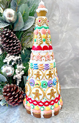 Tkmaxx Pastell Rosa Lebkuchen Zucker Eis Zuckerstange Süßigkeiten Weihnachtsbäume Neu