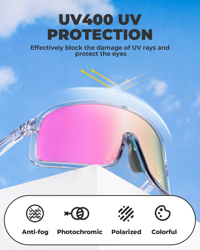 ROCKBROS Polarisierte/Photochrome Sonnenbrille winddichte Cycling Glasses 13Farb - Bild 3 von 4