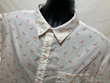 Apt 9 Men's HEIQ Performance S/S Smart Temp Shirt White Flamingo Sz XL Cotton A1