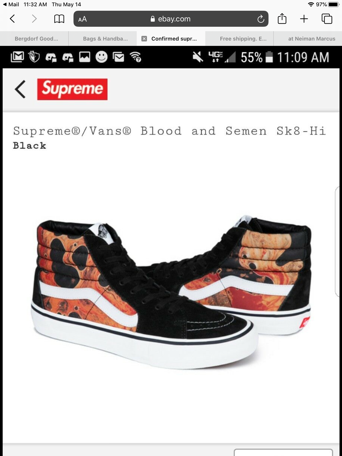 supreme vans high tops