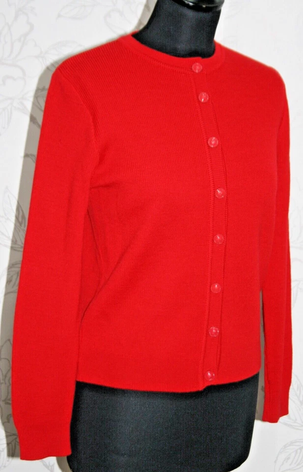1990s VTG. GIANNI VERSACE COUTURE Cardigan Wool *Medusa Buttons* Red Repair/Hole - Image 4 of 4