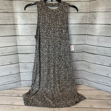 BP. Women's Dress Size S Sleeveless Ribbed Knit Short Tank Pockets Skater Gray