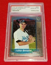 ADRIAN GONZALEZ - 2000 BOWMAN CHROME #86 RC - PSA 10