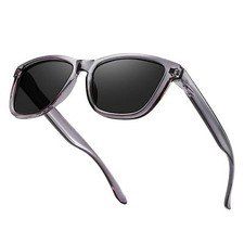 Dark Gray Polarize Retro Classic UV400 Protection Mens Sunglasses