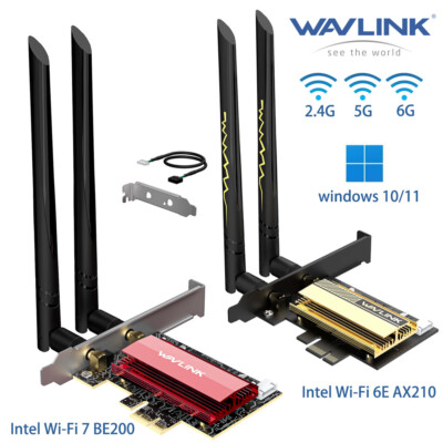 Wavlink WIFI 6/7 PCIe WiFi Card Wireless Bluetooth Adapter AX210