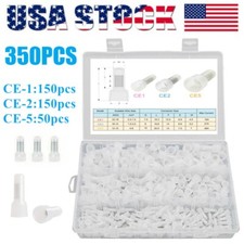 350Pcs Nylon Closed End Caps Crimp Cap Copper Core Connectors 22-10AWG Terminals