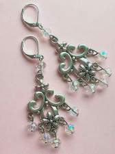 chandelier CLEAR AB Crystal earring SP LEVERBACK WPGD15