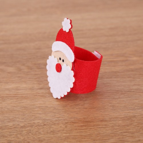 4 Stück Weihnachtsmann Serviette Kreis Weihnachten Ringe Serviette Schnalle - Bild 2 von 12