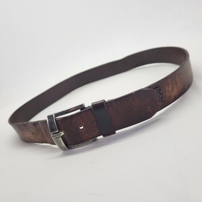 Fossil Leather Belt 38 40 Utility Gear Brown Distressed | eBay display picture 1