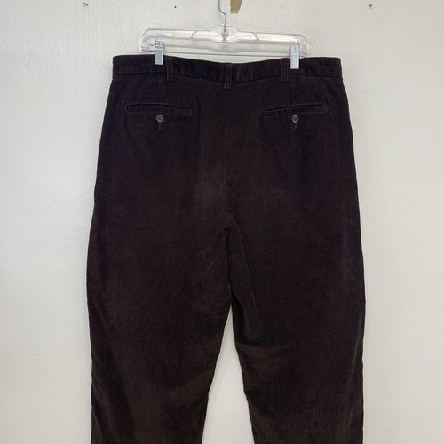 Eddie Bauer Corduroy Pants Men 38 Tall Dark Brown Straight 100% Cotton 35" - Picture 5 of 13