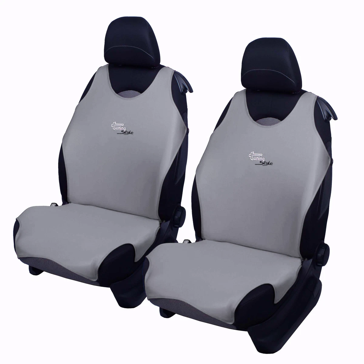 2 Grey Front Car Seat Covers Vest Protectors for FIAT 500 500C 500X 500L