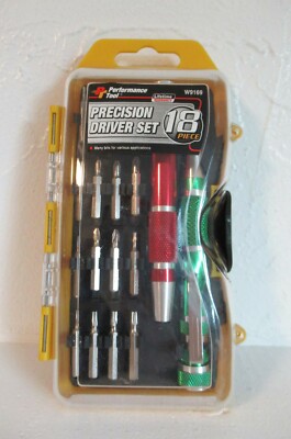 Performance Tool W9169 18-Piece Precision Screwdriver Set - very good condition