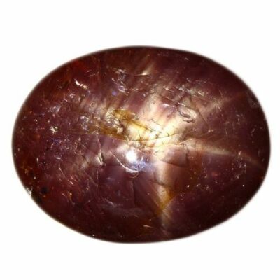20.445 Ct ULTRA RAREST OVAL 100% NATURAL 6 RAYS RED UNHEATED INDIA STAR RUBY CAB