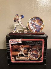 Tom Glavine Limited Edition Porcelain Figurine w/ Mini Plate and Wood Base/ Rare