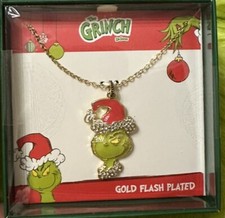 New Grinch Gold FlashPlated Pendant Necklace - How the Grinch Stole Christmas