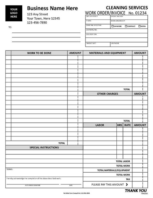 50 2 Part Auto Automotive Service Work Order Invoice Register Forms Copy Sets For Sale Online Ebay