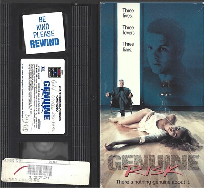 GENUINE RISK VHS VIDEO TAPE (1991) MICHELLE JOHNSON, ETER BERG